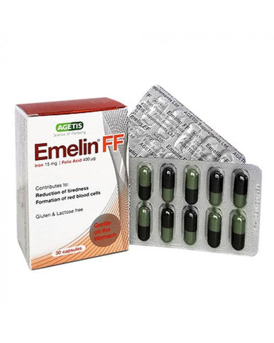 Emelin FF Iron Folic Acid Capsules 30s