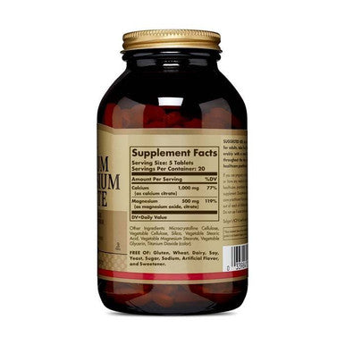 Solgar Calcium Magnesium Citrate Tablet 100's