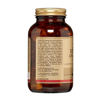 Solgar Vitamin E 1000iu Mixed Soft gels 100's