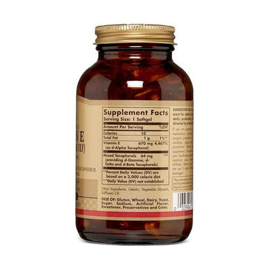 Solgar Vitamin E 1000iu Mixed Soft gels 100's