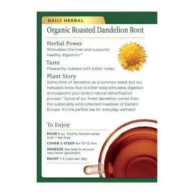 Traditional Medicinals Roasted Dandelion Root 16 Tea Bags