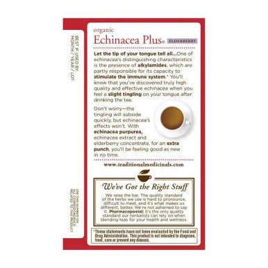 Traditional Medicinals Eusacea Plus Elderberry 16 Tea Bags
