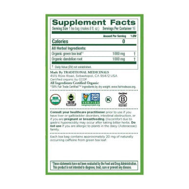 Traditional Medicinals Green Tea Dandelion 16 Tea Bag