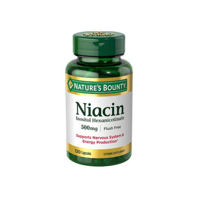 Nature'S Bounty Niacin 500 Mg Capsules 120 Ea