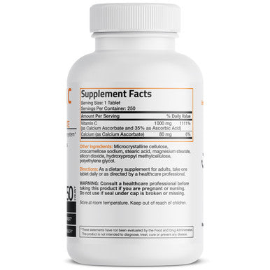 Bronson Buffered Vitamin C Calcium Ascorbate - 1,000 mg 250 Count