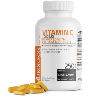 Bronson Buffered Vitamin C Calcium Ascorbate - 1,000 mg 250 Count
