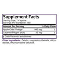 Apple Cider Vinegar with Cayenne Pepper High Potency - 500 mg - 180 Capsules