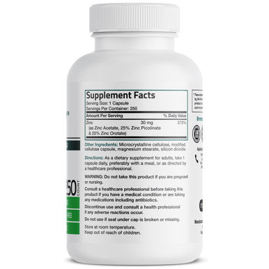 Bronson Zinc Triple Play - 30 mg 250 Count