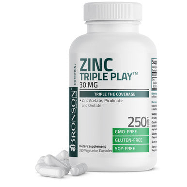 Bronson Zinc Triple Play - 30 mg 250 Count