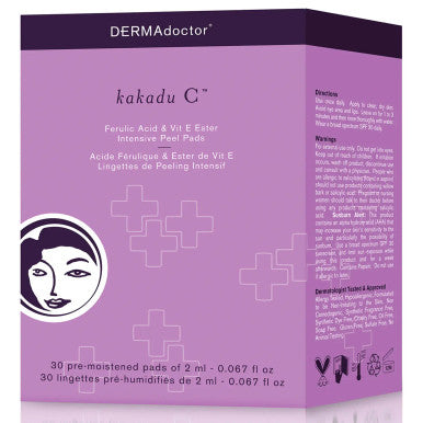 DERMAdoctor Kakadu C Intensive Vitamin C Peel Pad with Ferulic Acid and Vitamin E