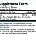 Bronson Zinc Triple Play - 30 mg 100 Count