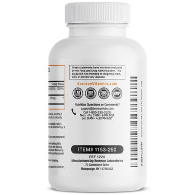 Bronson Vitamin K2 MK-7 Plus Vitamin D3 Extra Strength 250 Count