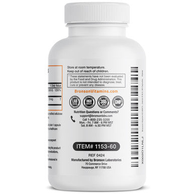 Bronson Vitamin K2 MK-7 Plus Vitamin D3 Extra Strength 60 Count