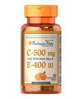 Puritan's Pride Vitamin C & E 500 mg/400 IU with Rose Hips 50's
