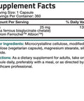 Bronson Iron Bisglycinate - 25 mg 360 Count