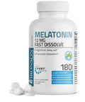 Bronson Melatonin Fast Dissolve - Peppermint - 12 mg 180 Count