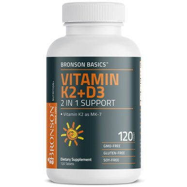 Bronson Vitamin K2 Plus D3 (MK7) 120 Count