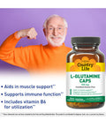 Country Life L-Glutamine Caps 500 mg