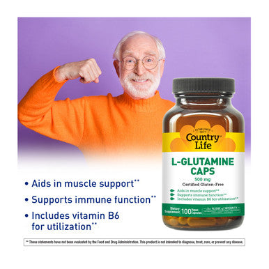 Country Life L-Glutamine Caps 500 mg