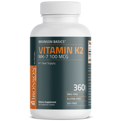 Bronson Vitamin K2 MK-7 100 MCG 120 Count