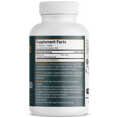 Bronson Vitamin K2 MK-7 100 MCG 360 Count