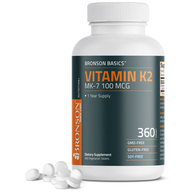 Bronson Vitamin K2 MK-7 100 MCG 360 Count