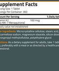 Bronson Vitamin K2 MK-7 100 MCG 360 Count