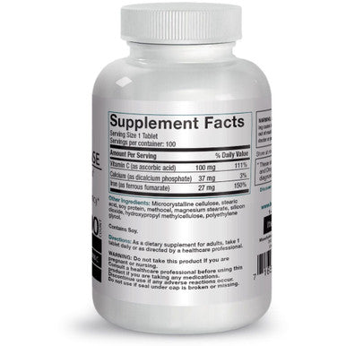 Bronson Iron with Vitamin C Sustained Release 100 Count