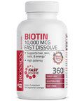 Bronson Biotin 10,000 MCG Fast Dissolve Berry Flavored Lozenges 360 Count