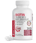 Bronson Biotin 10,000 MCG Fast Dissolve Berry Flavored Lozenges 360 Count