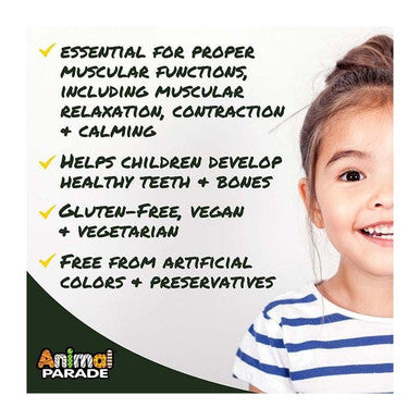 Natures Plus Animal Parade Magnesium Kidz Chewable Cherry 90 Tablets