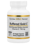 California Gold Nutrition Buffered Vitamin C Capsules, 750 mg, 60 Veggie Capsules