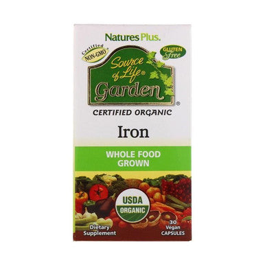 Natures Plus Garden Iron Capsules (Vegan) 30 Capsules