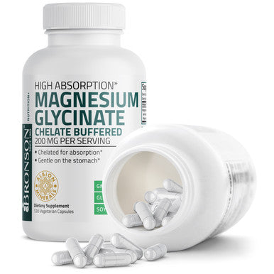 Bronson Magnesium Glycinate High Absorption 200 MG 120 Count