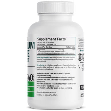 Bronson Magnesium Glycinate High Absorption 200 MG 240 Count