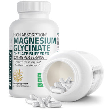 Bronson Magnesium Glycinate High Absorption 200 MG 240 Count