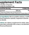 Bronson Magnesium Glycinate High Absorption 200 MG 240 Count