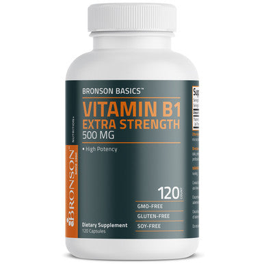 Bronson Vitamin B1 Extra Strength 500 MG 120 Count