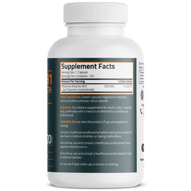 Bronson Vitamin B1 Extra Strength 500 MG 120 Count