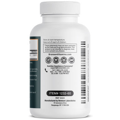 Bronson Vitamin B1 Extra Strength 500 MG 60 Count