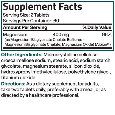 Bronson Magnesium Glycinate Extra Strength 120 Count
