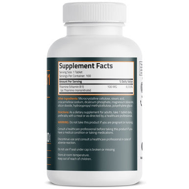 Bronson Vitamin B1 100 MG 100 Count
