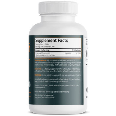 Bronson Vitamin B1 100 MG 200 Count