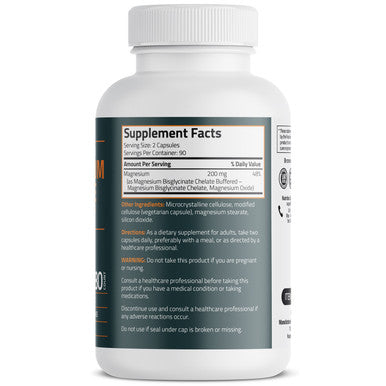 Bronson Magnesium Glycinate 200 MG 180 Count