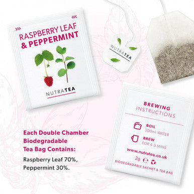 Nutratea Raspberry Leaf & Peppermint Tea Bags 20's