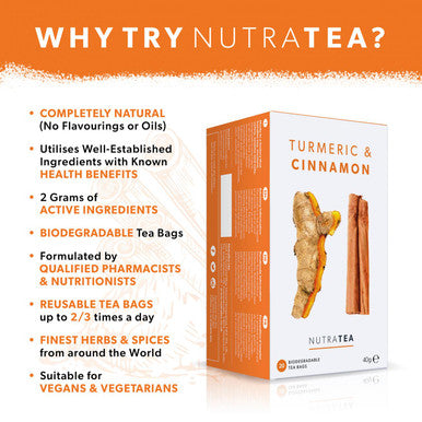 Nutratea Turmeric & Cinnamon Tea Bags 20's