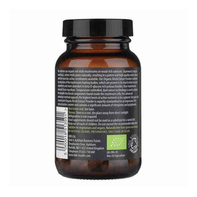 Kiki Health Organic Reishi Mushroom Extract Vegetarian Capsules 60's
