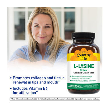 Country Life L-Lysine Capsules 500 mg