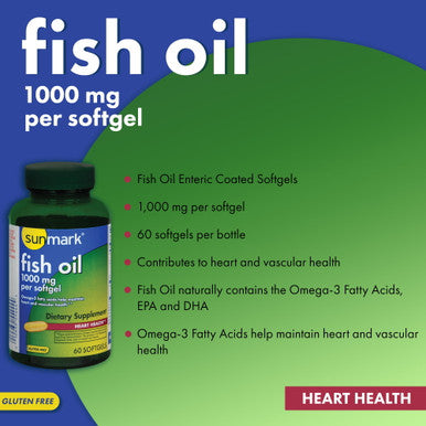 Fish Oil 60 Caps By Sunmark