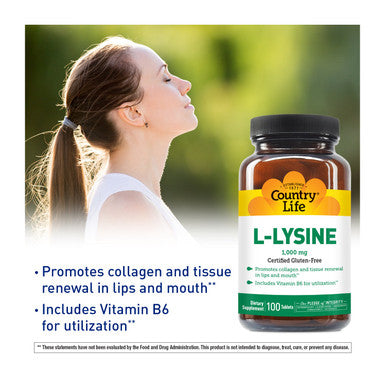 Country Life L-Lysine 1,000 mg